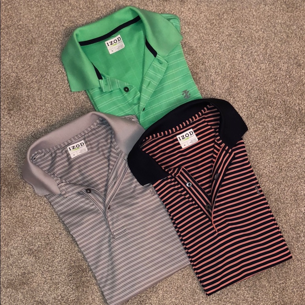 Bundle of 3 IZOD golf shirts, size M ⛳️